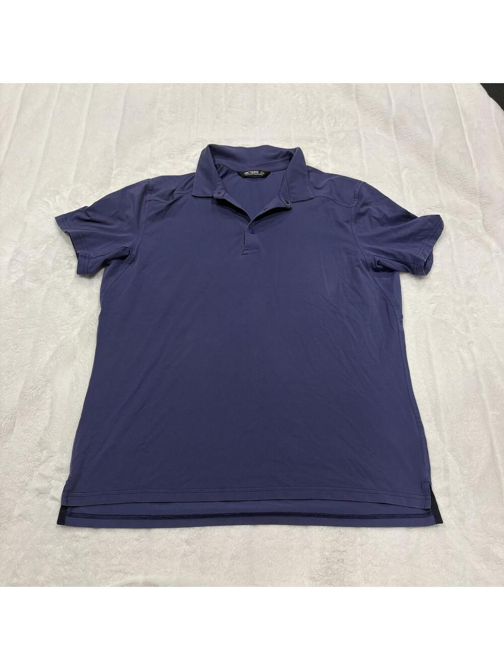 Arc'teryx Golf Preppy Men's Large Navy Blue Cotton Polo Shirt Casual Comfortable